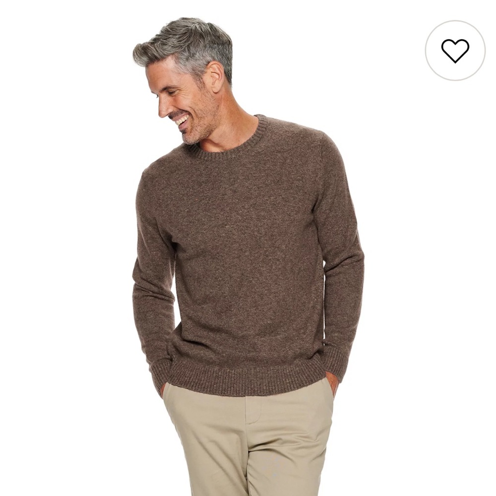 NWT Croft & Barrow Men's Extra Soft Olive Green Crewneck Sweater XXL